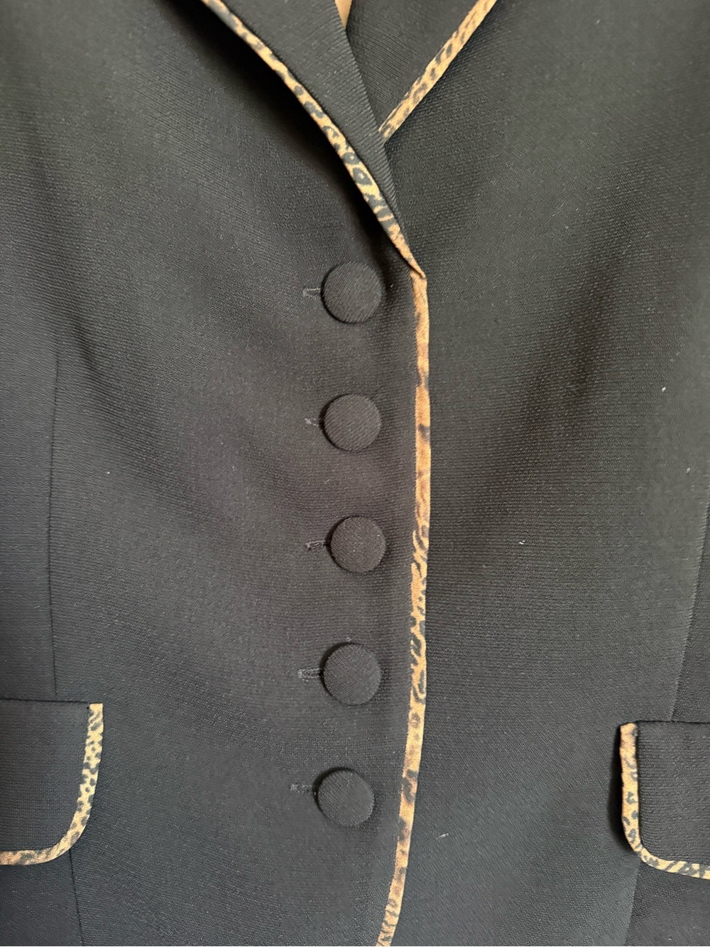 Black Tailored Jacket with Trim - Picture 5 of 9